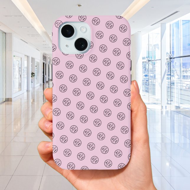 Berufliches Muster-Logo Modernes Rosa Case-Mate iPhone Hülle (Von Creator hochgeladen)
