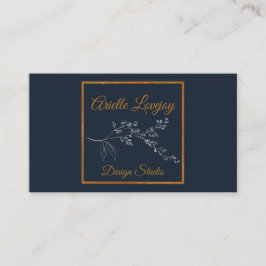 Berufliches Navy Blue mit Gold Business Card Visitenkarte