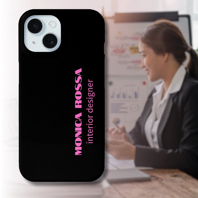 Berufliches Neonrosa Schwarz Case-Mate iPhone Hülle (Von Creator hochgeladen)