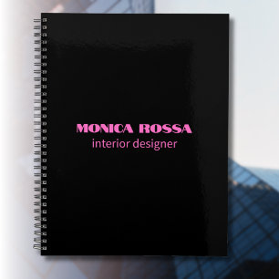 Berufliches Neonrosa Schwarz Planer