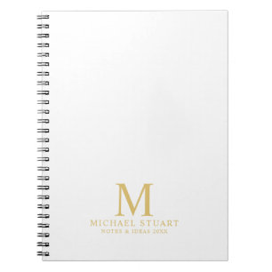 Berufliches personalisiertes Monogramm und Name Notizblock