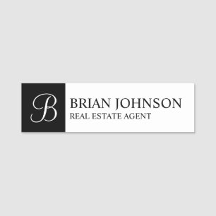 Berufliches Personalisiertes Monogramm und Name-Ta Namensschild