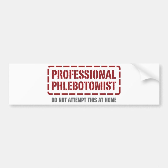 Berufliches Phlebotomist Autoaufkleber (Vorne)