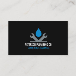 Berufliches Plumbing Logo-Dropdown-Französisch, sc Visitenkarte