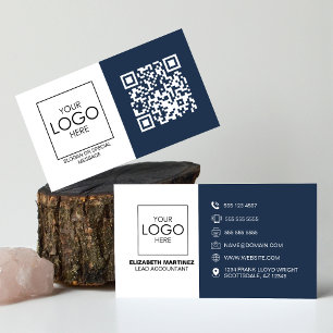 Berufliches QR-Code für Front- und Back-Business-L Visitenkarte