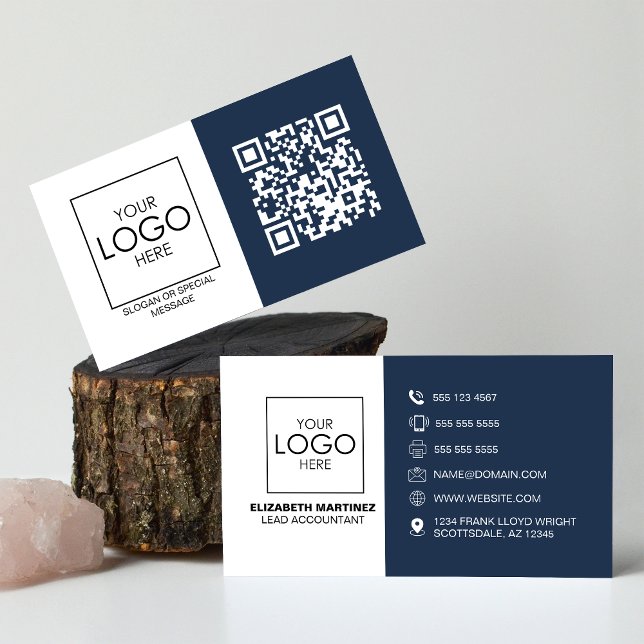 Berufliches QR-Code für Front- und Back-Business-L Visitenkarte (Von Creator hochgeladen)