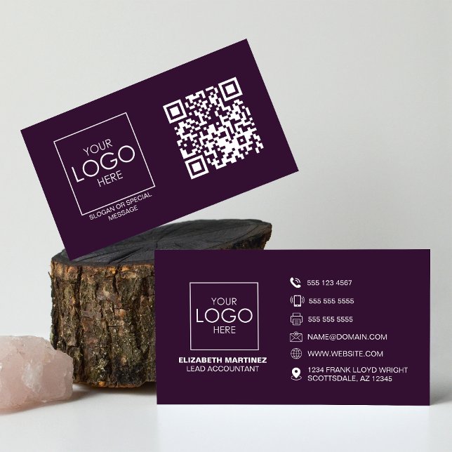 Berufliches QR-Code für Front- und Back-Business-L Visitenkarte (Von Creator hochgeladen)
