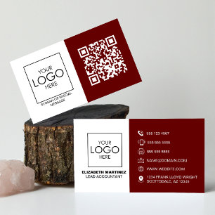 Berufliches QR-Code für Front- und Back-Business-L Visitenkarte
