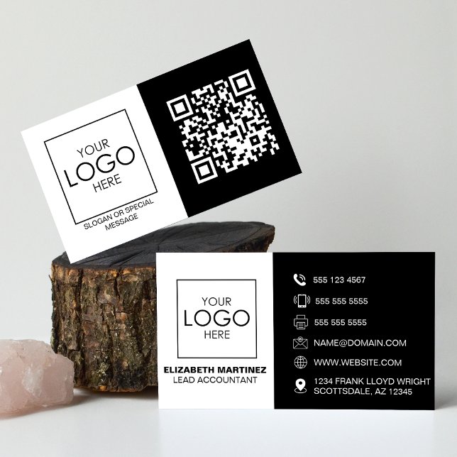 Berufliches QR-Code für Front- und Back-Business-L Visitenkarte (Von Creator hochgeladen)