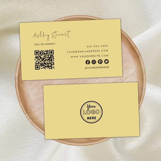 Berufliches Qr-Code-Logo Moderne Trendy Groovy Visitenkarte (Von Creator hochgeladen)