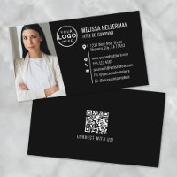 Berufliches QR-Foto-Logo für Schwarze Moderne