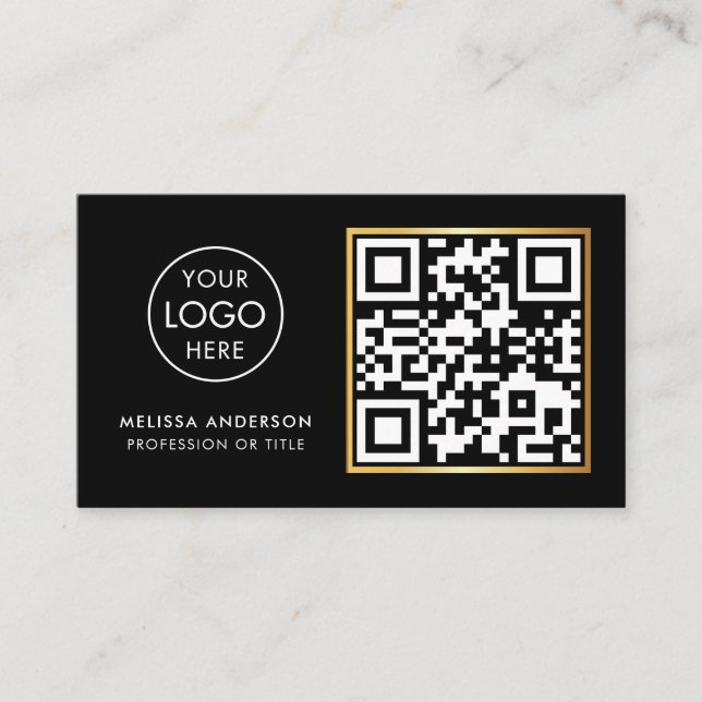 Berufliches QR-Logo für Hair Stylist Modern Visitenkarte (Vorderseite)