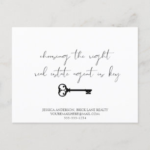 Berufliches reales Anwesen Postkarte