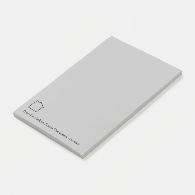 Berufliches Realtor House-Thema Post-it Klebezettel (angewinkelt)