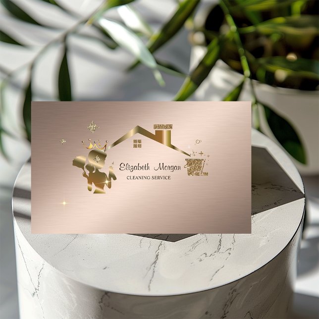 Berufliches Reinigungshaus Visitenkarte (Von Creator hochgeladen)