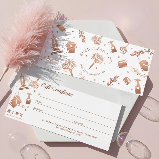 Berufliches Reinigungszertifikat des Haushaltshaus (Professional Maid House Cleaning Gift Certificate)