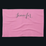 Berufliches Retro Vintag rosa fügen Sie Ihren Name Geschirrtuch<br><div class="desc">Diese Vorlage kann an alle persönlichen Beruf angepasst werden.</div>