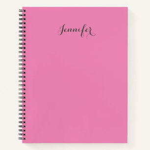 Berufliches Retro Vintag rosa fügen Sie Ihren Name Notizbuch