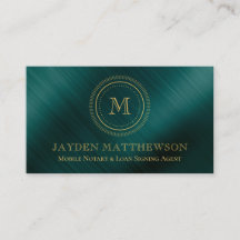 Berufliches Round-Frame-Monogramm Emerald Green