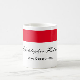 Berufliches Schlichtes Rot Kaffeetasse