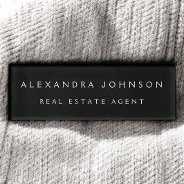 Berufliches Schwarzes Modernes Geschäft Namenschild