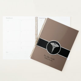 Berufliches Silber Medical Caduceus Planer