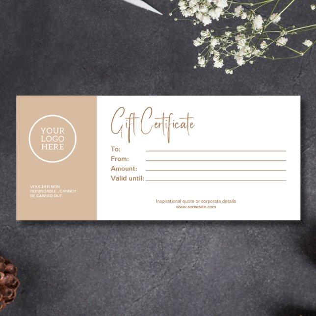 Berufliches Skriptgeschenkzertifikat (Professional Script Business Gift Certificate)
