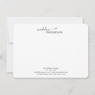 Berufliches Stylish Script Typografy Business Mitteilungskarte