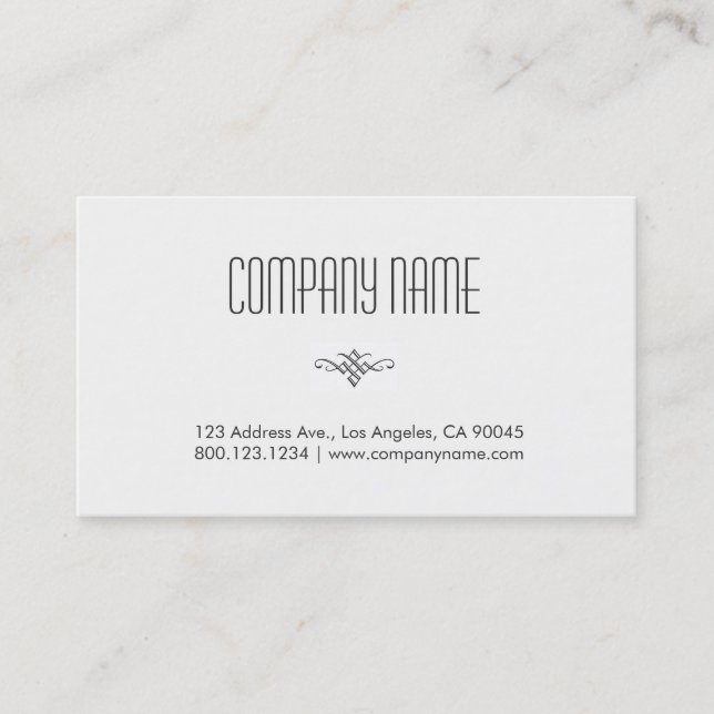 Berufliches u. minimales Weiß Visitenkarte (Vorderseite)