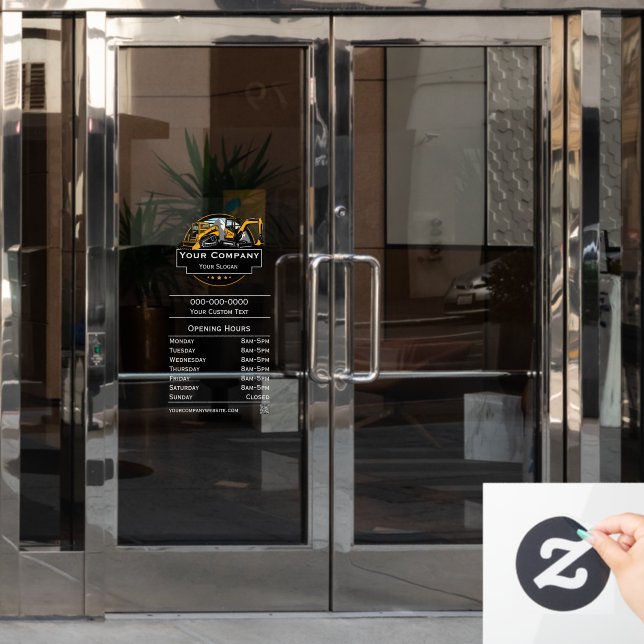 Berufliches Unternehmen für den Bau von Schweranla Fensteraufkleber (Büro Tür)