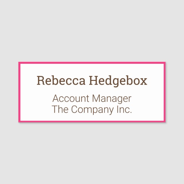 Berufliches Unternehmen für kundenspezifische Mita Namensschild (Vorderseite)