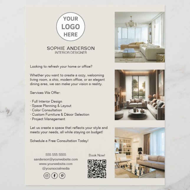 Berufliches Unternehmen für moderne Logos Flyer (Vorne)