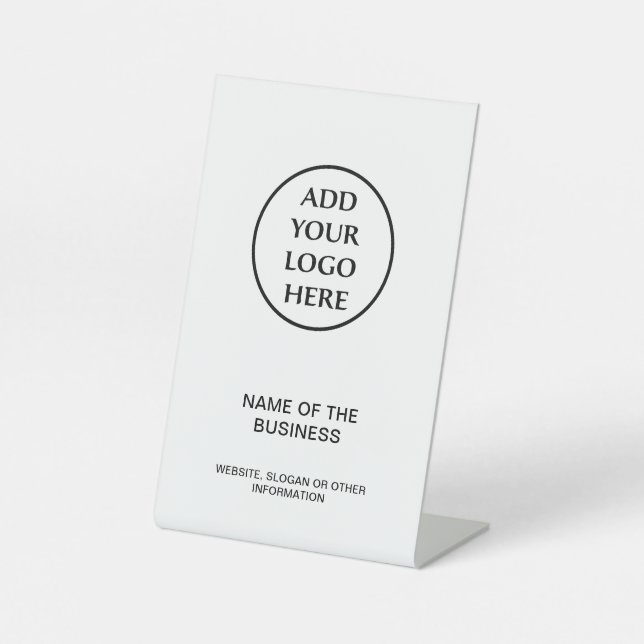 Berufliches Unternehmen Ihr Logo für Ihr Unternehm Sockelschild (Vorderseite)