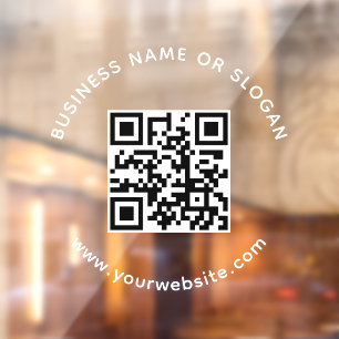 Berufliches Unternehmen QR Code Firmenname Slogan Fensteraufkleber