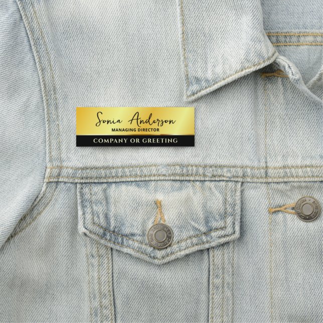 Berufliches Unternehmenswachstum Namensschild (Beispiel)