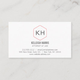 Berufliches Vintages Monogramm-Logo für Rechtsanwä Visitenkarte