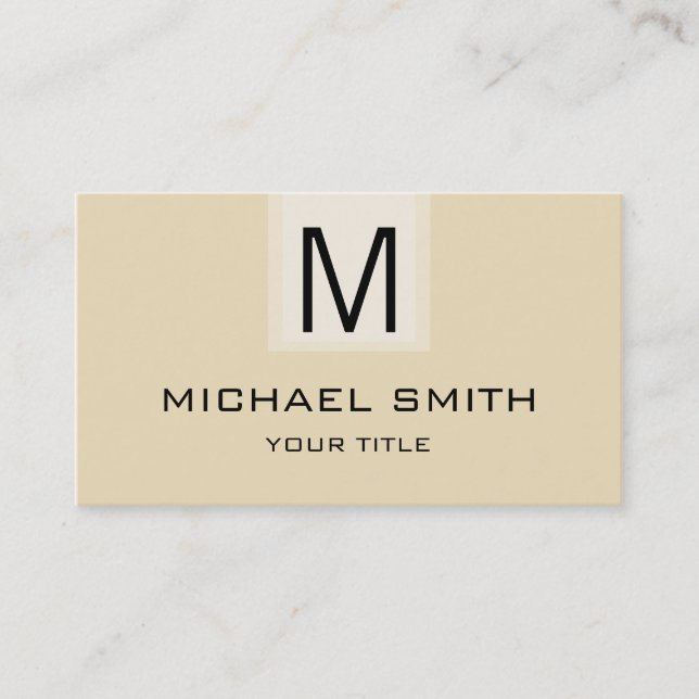 Berufliches weißes Farbmonogramm Visitenkarte (Vorderseite)