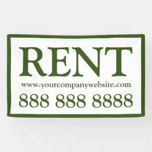 Berufliches White and Green Rental Business Banner