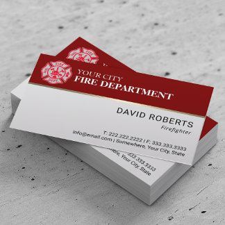 Berufsfeuerwehr Feuerwehr Logo Rot Visitenkarte