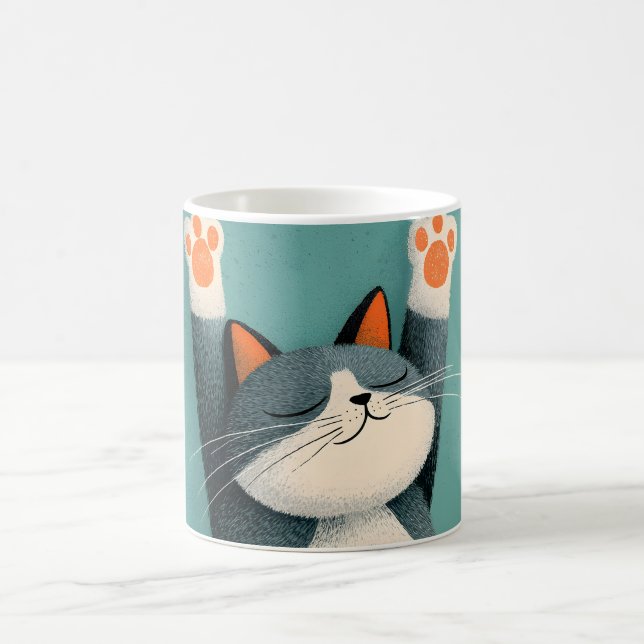 Berufsschläfer Lustige schlafende Katze Kaffeetasse (Mittel)