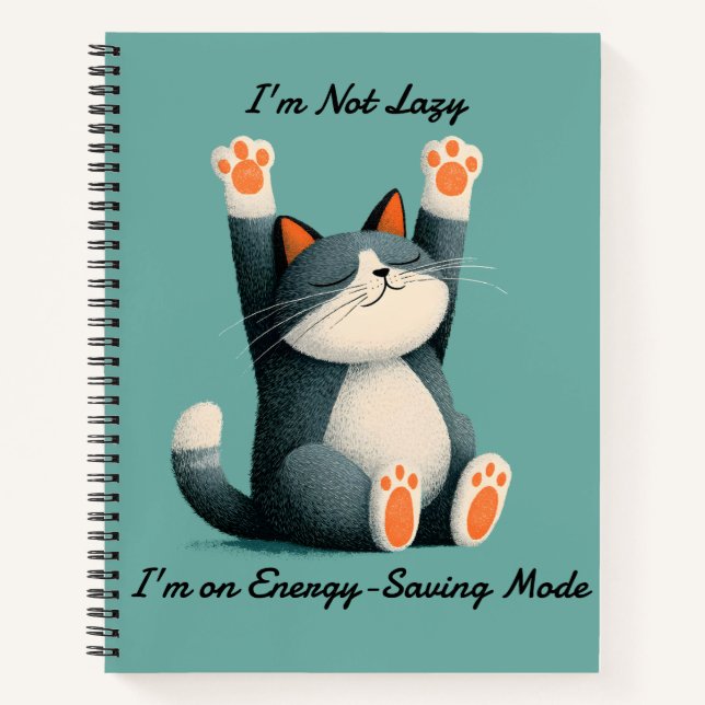 Berufsschläfer Lustige schlafende Katze Notizbuch (Vorderseite)