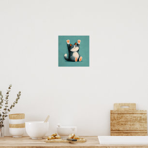 Berufsschläfer Lustige schlafende Katze Poster