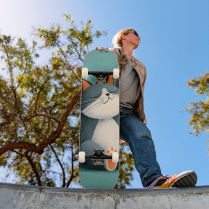 Berufsschläfer Lustige schlafende Katze Skateboard