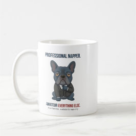 Berufsschläfer Lustiger blauer französischer Bulld Kaffeetasse