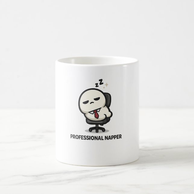 Berufsschläfer - Süßer müder Charakter Büro  Kaffeetasse (Mittel)