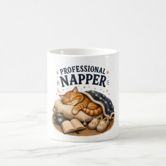 Berufsschläfer – Süßes Schlafkatzen-Cozy-Design Kaffeetasse