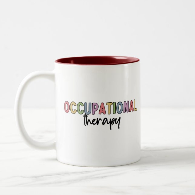 Berufstherapie OT Student Grad Geschenke Zweifarbige Tasse (Links)