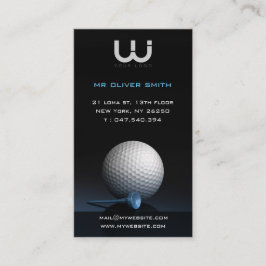 Berufsvisitenkarte, schwarzer Golfboden Visitenkarte