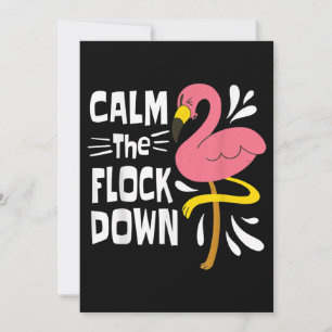 Beruhige dich auf dem Flock Funny Pink Flamingo Save The Date