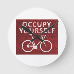 Beruhige dich selbst runde wanduhr